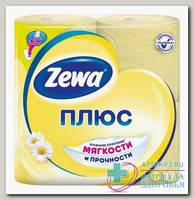 Бумага туалетная Zewa+ 2-х слойная ромашка N 4