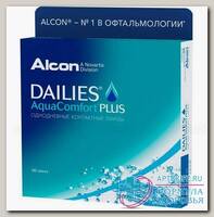 Alcon Dailies AquaComfort Plus однодневные контактные линзы D 14.0/R 8.7/ -4.00 N 90